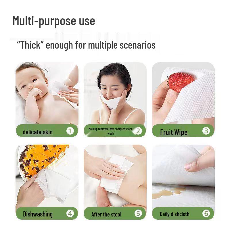 Thickened Disposable Cotton Face Wipes: Makeup Remover & Salon Soft Towels