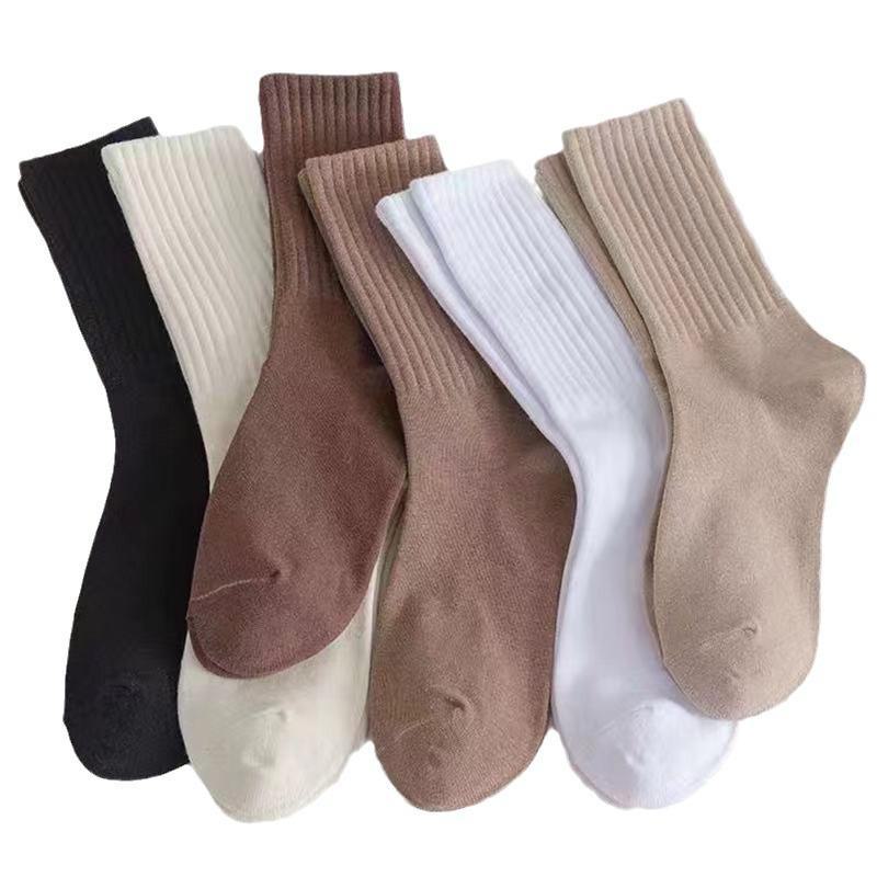 Women's Trendy Japanese Style Solid Color Long Sports Socks - Versatile & Essential for Students and Couples