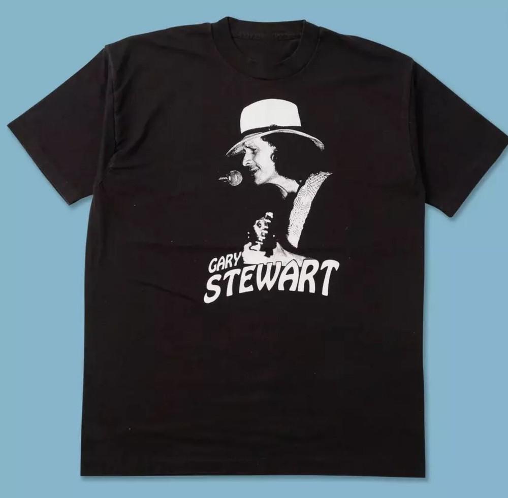 Vintage Live In Concert Gary Stewart Shirt Classic Black Unisex S-5XL Unisex T-Shirt S