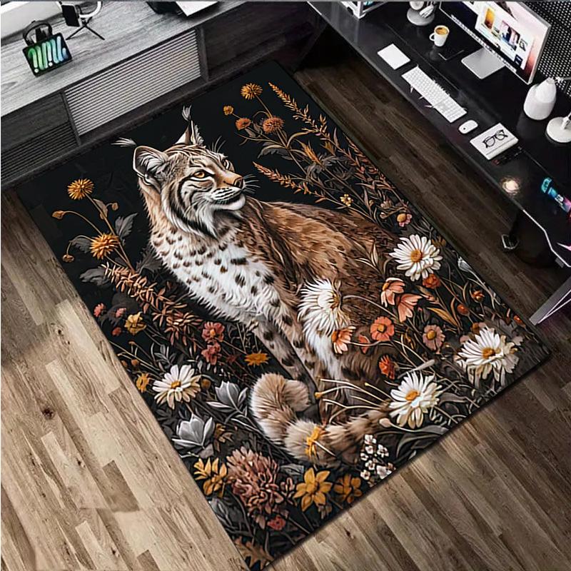 1Pc Animal Flowers Rug - home decoration Carpet For Living Room Bedroom Flooring Computer Chair Area Rug