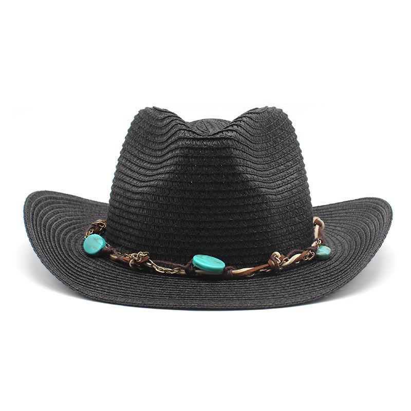 Summer Outing Hat Western Cowboy Hat Shell Fringed Decorative Jazz Hat Beach Visor