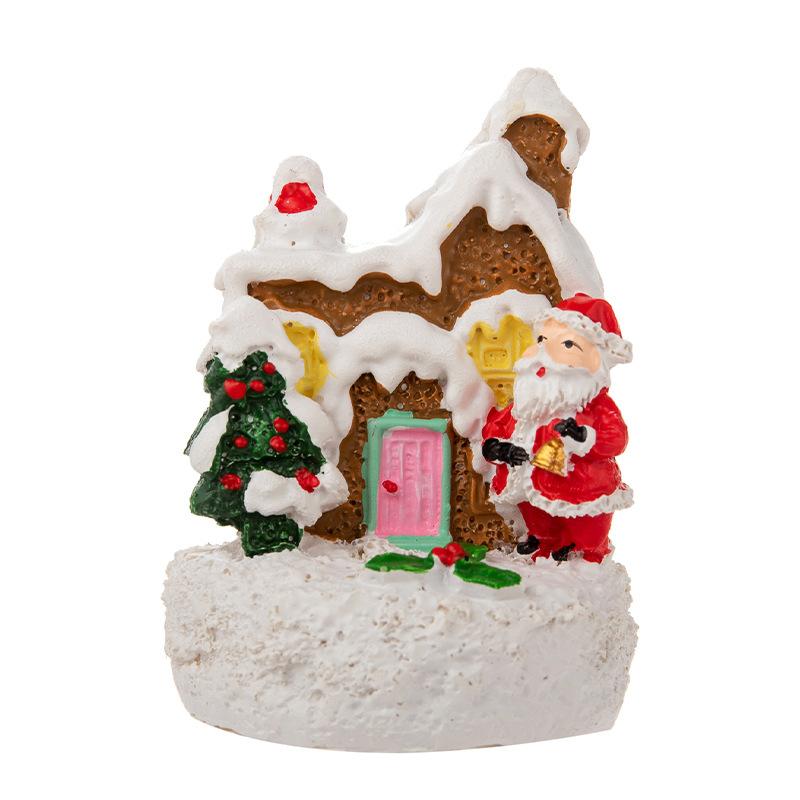 Christmas Led Light Ornaments Santa Castle Snow House Luminous Crafts 2026  Year Kid Gift Xmas Party Home Decor