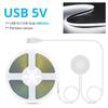 5V USB Hand Scan COB LED Strip Light 320LEDs/m with Penetrable Wood Panel 25mm Smart Touch Sensor Switch Dimmable Tape Decor