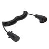 13 Pin Plug to 7 Pin Socket Trailer Power Extension Cable 9.84FT Coiled Trailer Wiring Adapter for RVs Trailers