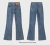 Korean Style High Waist Slit Jeans for Women - Autumn/Winter Slim Fit, Double Button, Elastic Flared Wide Leg Trousers