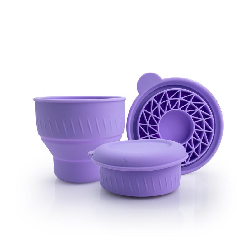 Multifunction Silicone Folding Makeup Brush Cleaning Cup Cleaning And Drying Storage Cup Beauty Cosmetic Brush Scrub Cup
