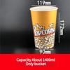 Large Capacity Popcorn Bucket Disposable Food Grade Paper Bucket Thickened Packag Box for Cinemas Oil Proof and Leak Proof Snack Packaging Container
