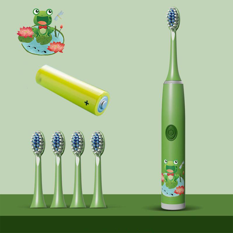 

Зубная щетка Детская Электрическая Автоматическая Батарейка Дети Малыш Уход за полостью рта зелёный