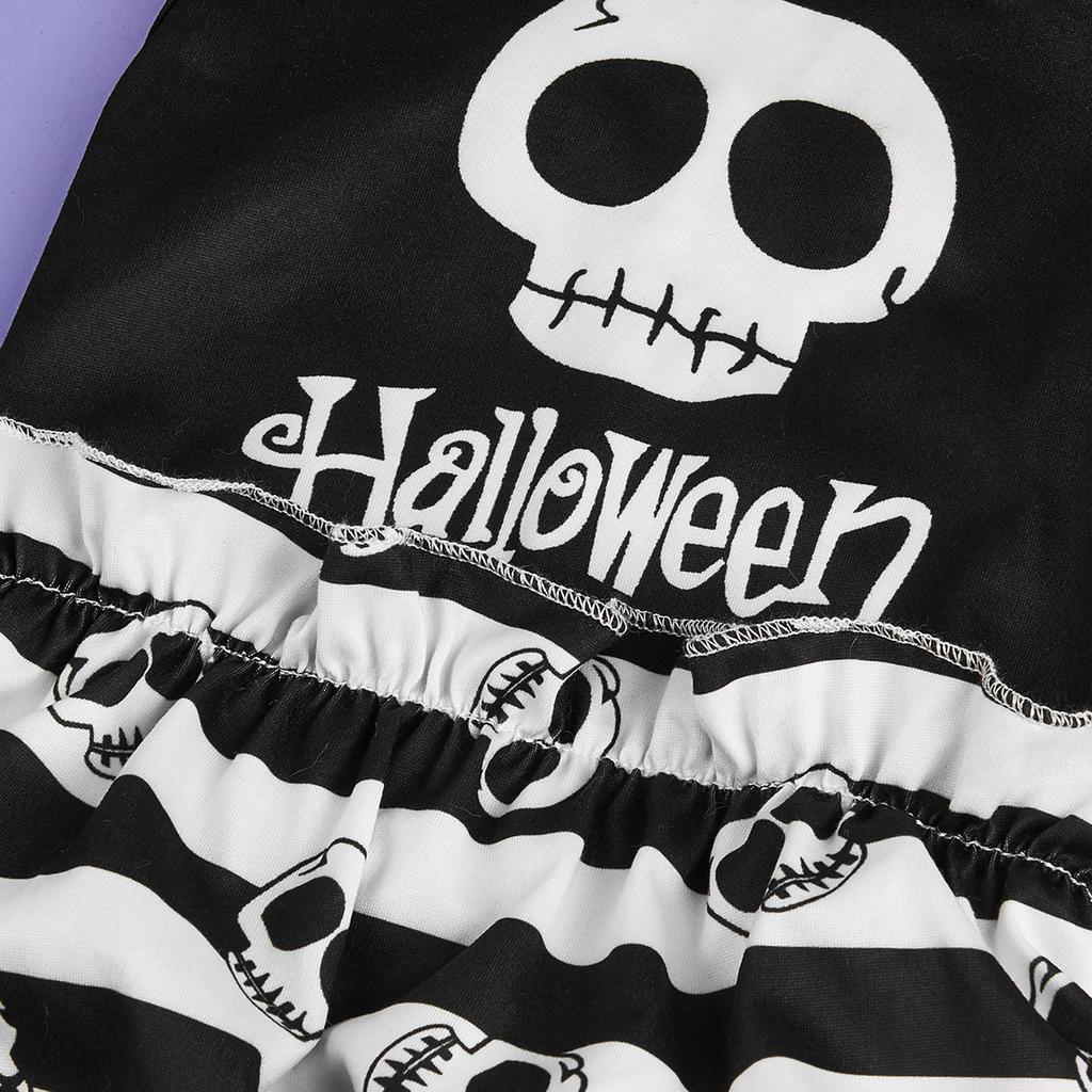 Dog Pajamas Pjs Pup Jumpsuit Cool Skull Printed Dog Clothes for Small Dogs Girl Boy ,Dogs Striped Puppy Clothes Doggie Onesies C