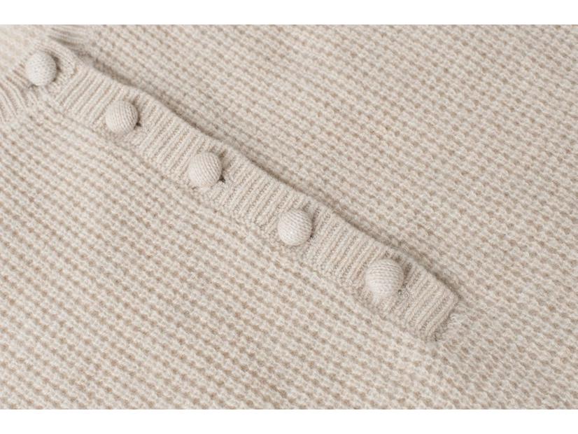 Women's 100% Pure Cashmere Openwork Loose Crew Neck Sweater Pullover for Autumn/Winter