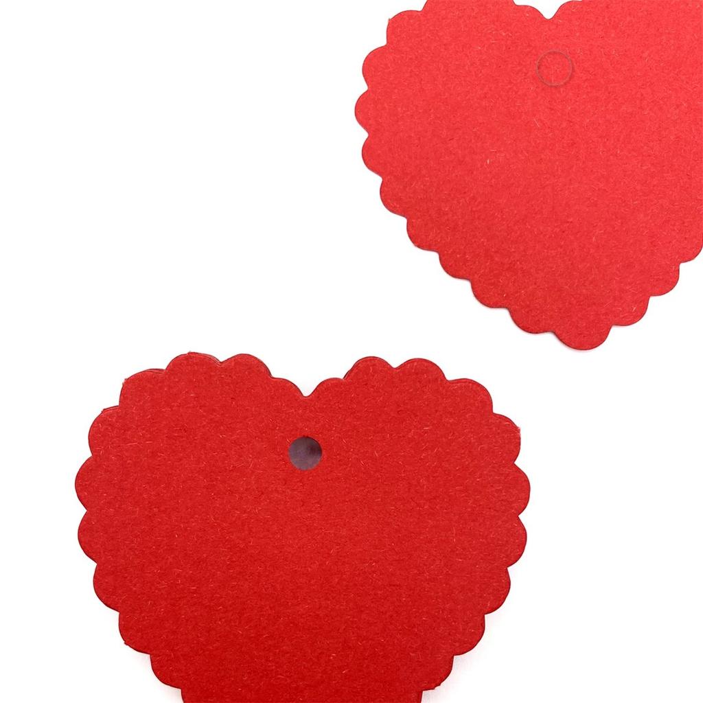 100 Pcs Tags Valentine Gift Tags Heart Cutouts Shaped Kraft Paper Tags With 300 Feet String For Valentine's Day Mother's Day Wedding Party