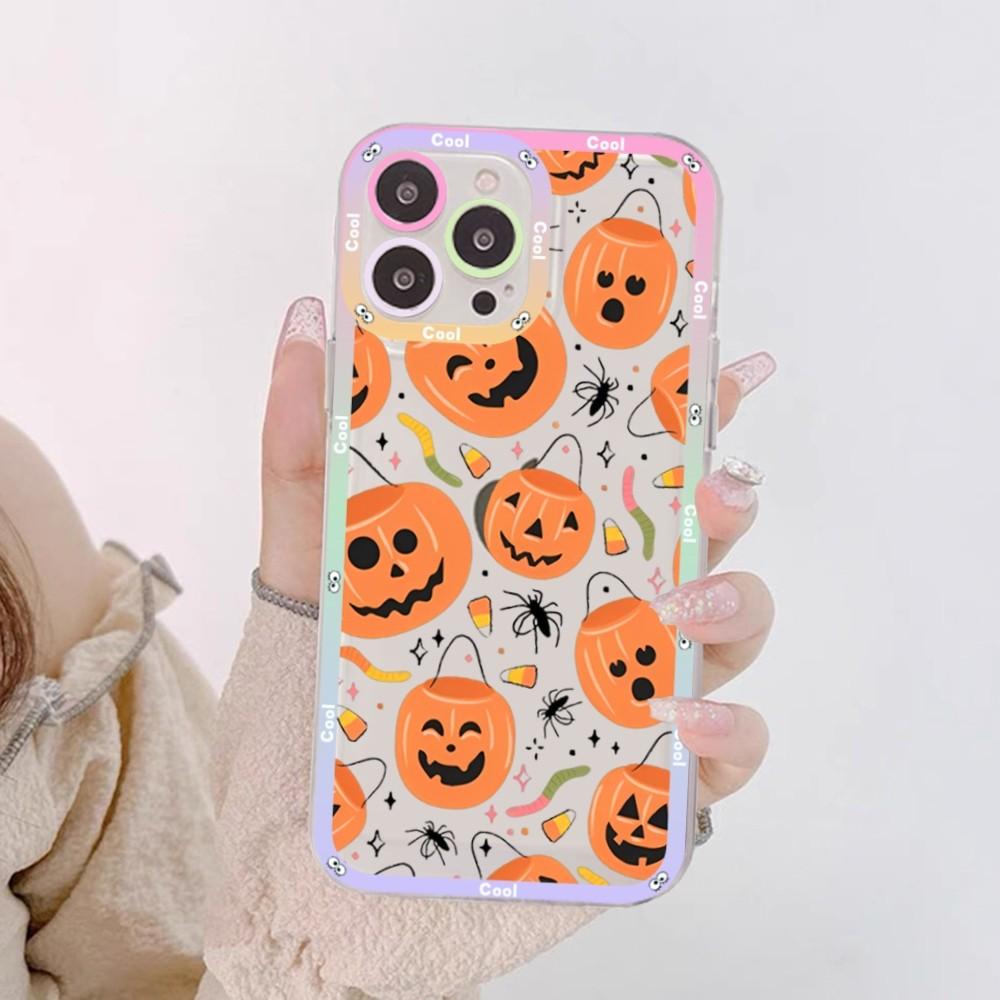 

Чехол для телефона на Хэллоуин для iPhone 15 14 13 12 11 Pro Max Mini X Xs XR Прозрачный чехол iphone 13pro max