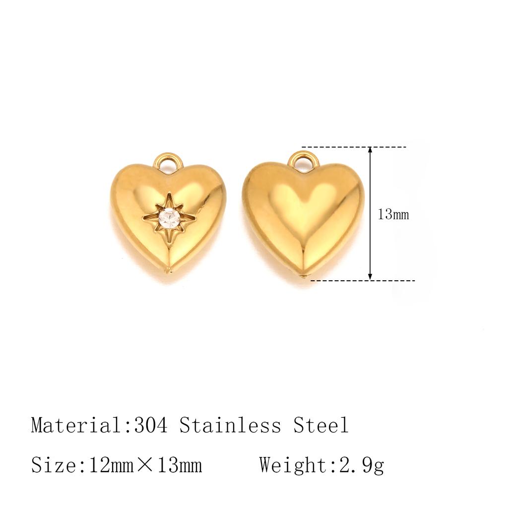 3Pcs Stainless Steel Star/Moon/Sun Charms Rhinestone/Natural Shell Pendant Handmade Necklace Earring DIY Jewelry Making Supplies