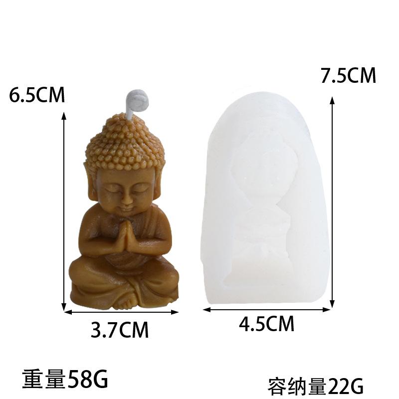 

Food Grade 3D Buddha Statue Silicone Mold - For DIY Candle, Plaster Clay & Soap Making Chinese-Style DIY Craft Mold
