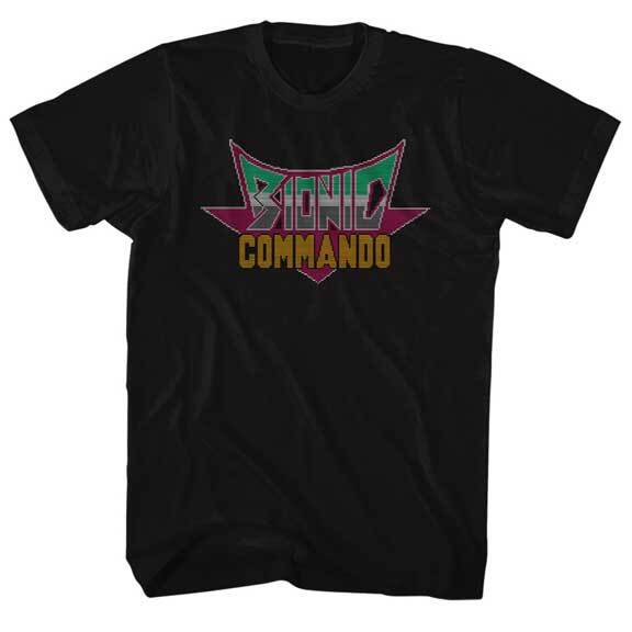 Bionic Commando Pixel Logo X Box NES Video Game Men T Shirt Gamer Merch XL