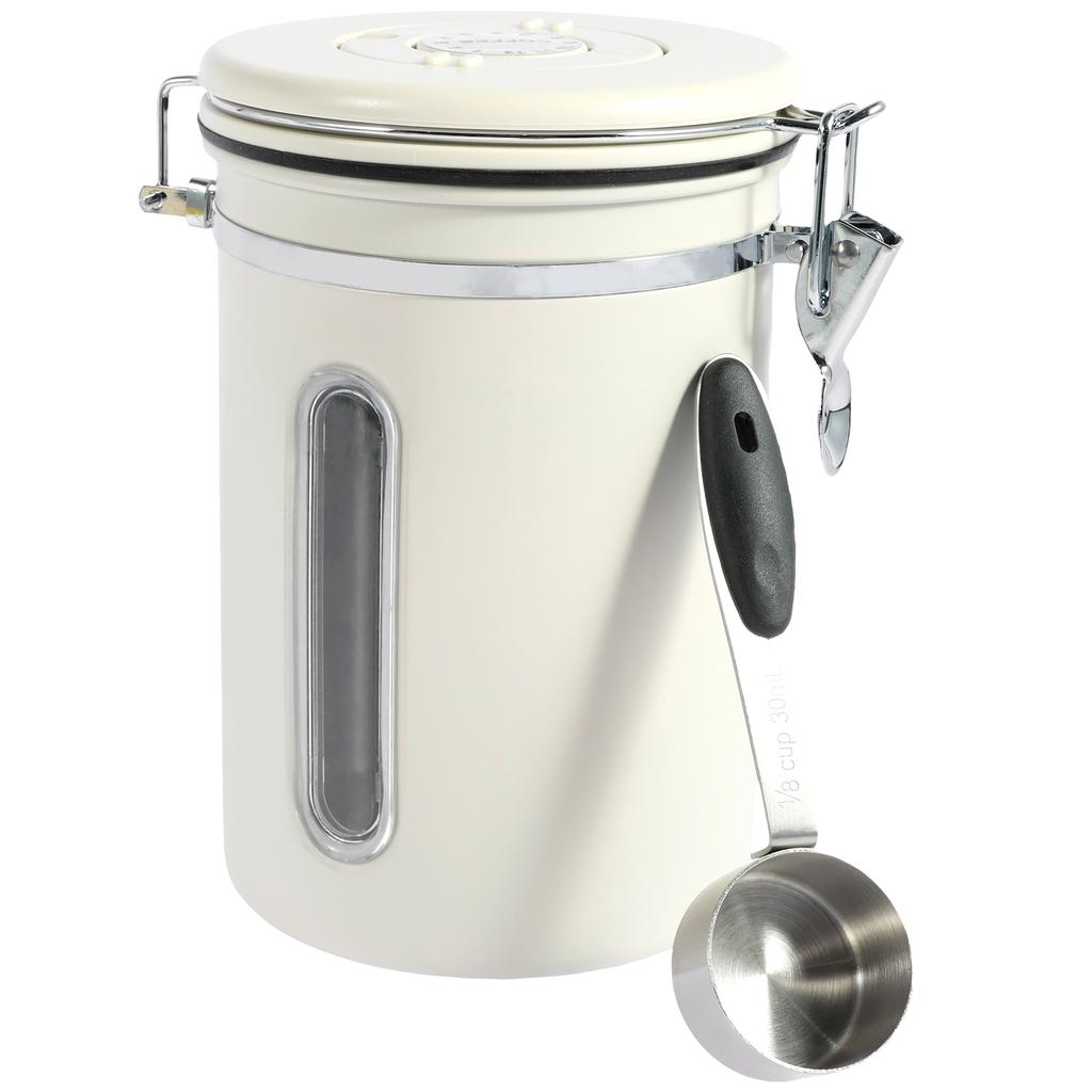 Airtight Ground Coffee Box Stainless Steel 1800 Ml Capacity Ideal for Coffee Beans 500 To 600 G Preserving Aroma For Kitchen