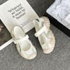 Thick-soled Velcro Sports Mary Jane Little White Shoes Women's Ugly Cute Big Head Shoes Casual Dad Shoes Summer Shallow Mouth Single Shoes
