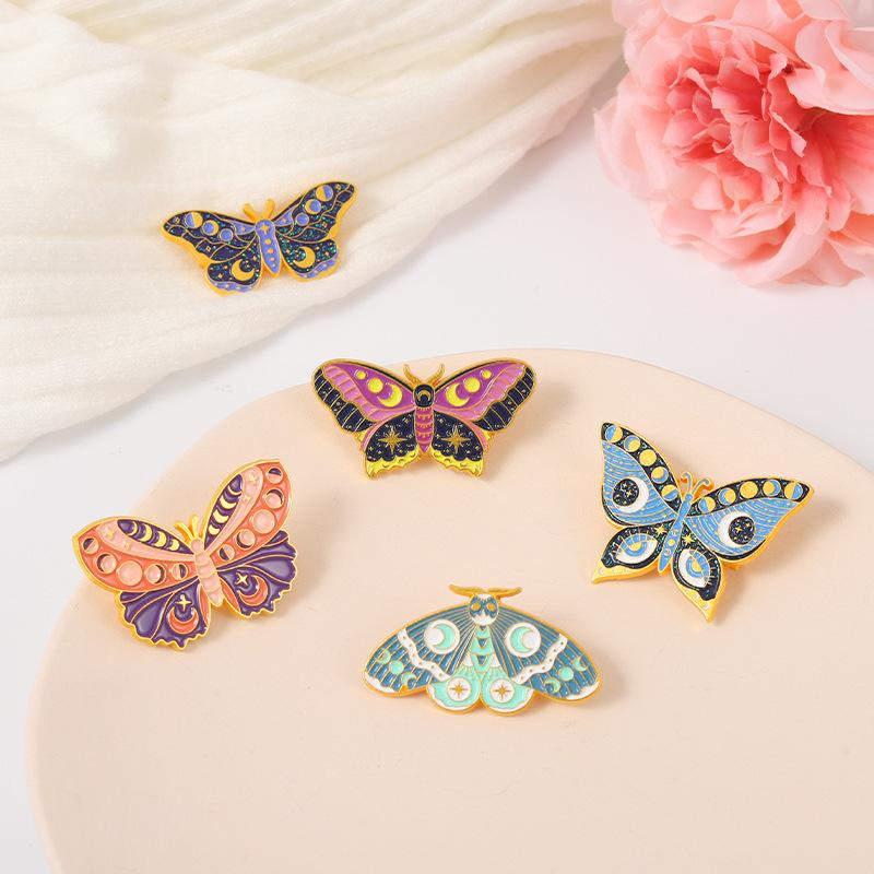 Cross-Border Hot-Selling Butterfly Brooch Series: Metal Insect Bag Accessories