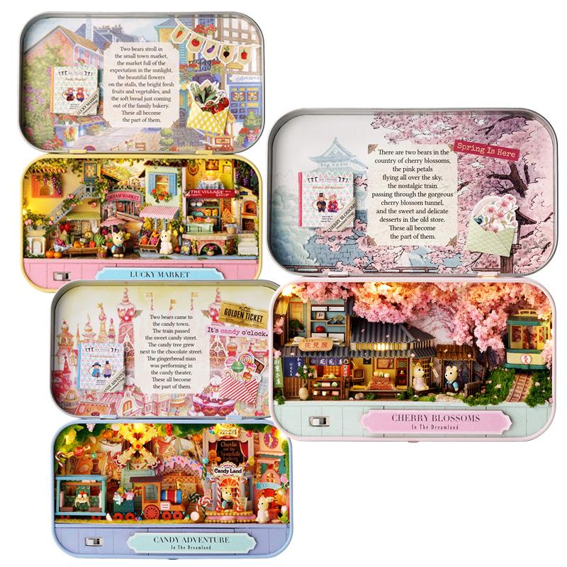 DIY Dollhouse Dream Mirror Theater – Handmade Assembly Model House, Creative Birthday Gift for Girls
