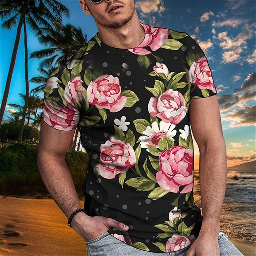 2024 Men's Vintage Clock Print T-Shirt Men's Street Casual Wear Men's Summer Fashion Top Men's Sports Sweat Wicks Short Sleeve