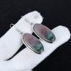 Natürlicher Indischer Moosachat Edelstein Antike Ohrringe 925 Sterlingsilber Ohrring, Boho Silberschmuck Hängeohrringe, Partykleidung Geschenke