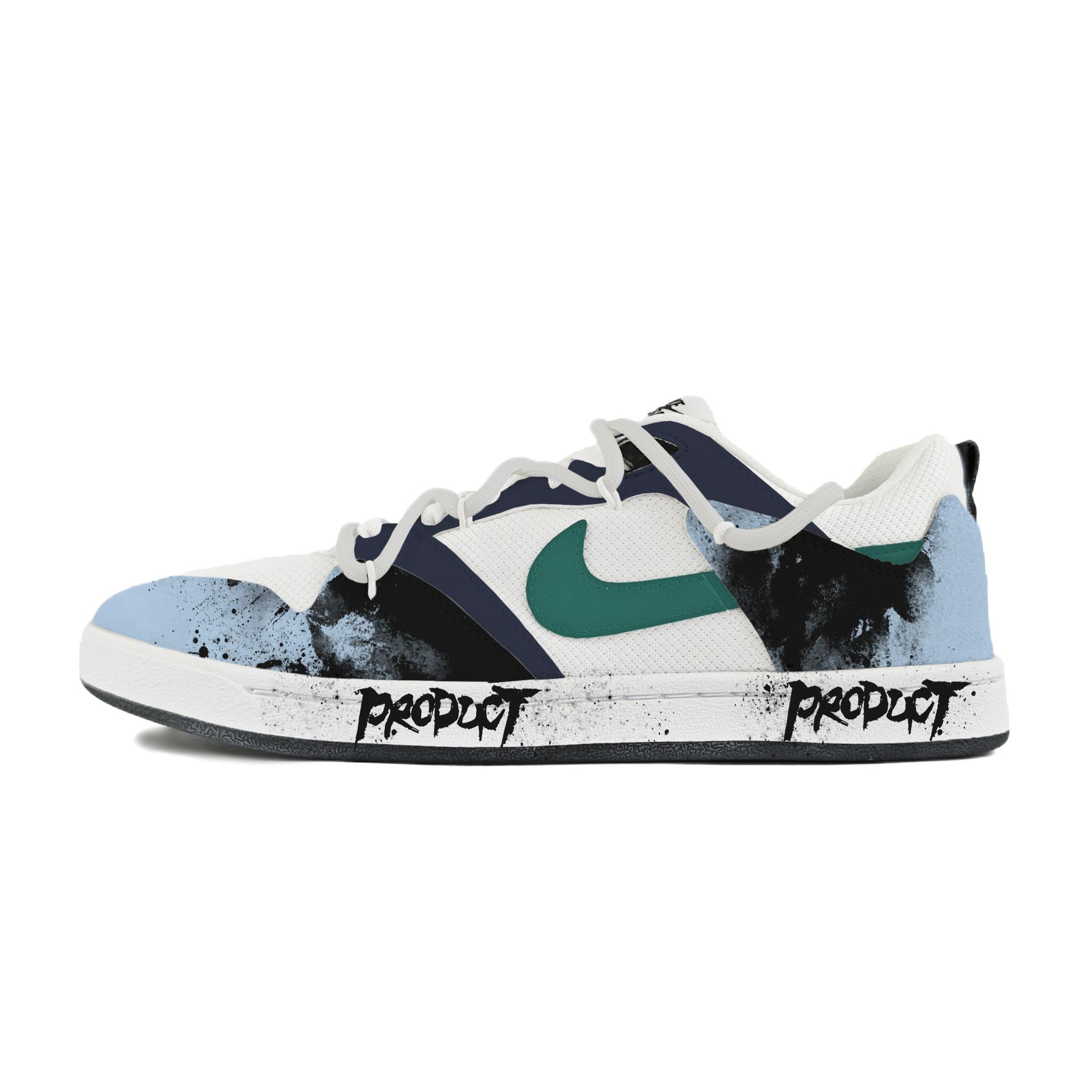 

Nike SB Alleyoop Abrasion Resistant Low top Skateboard Shoes Men s White Black Blue CJ0882-100(Team352-) 44