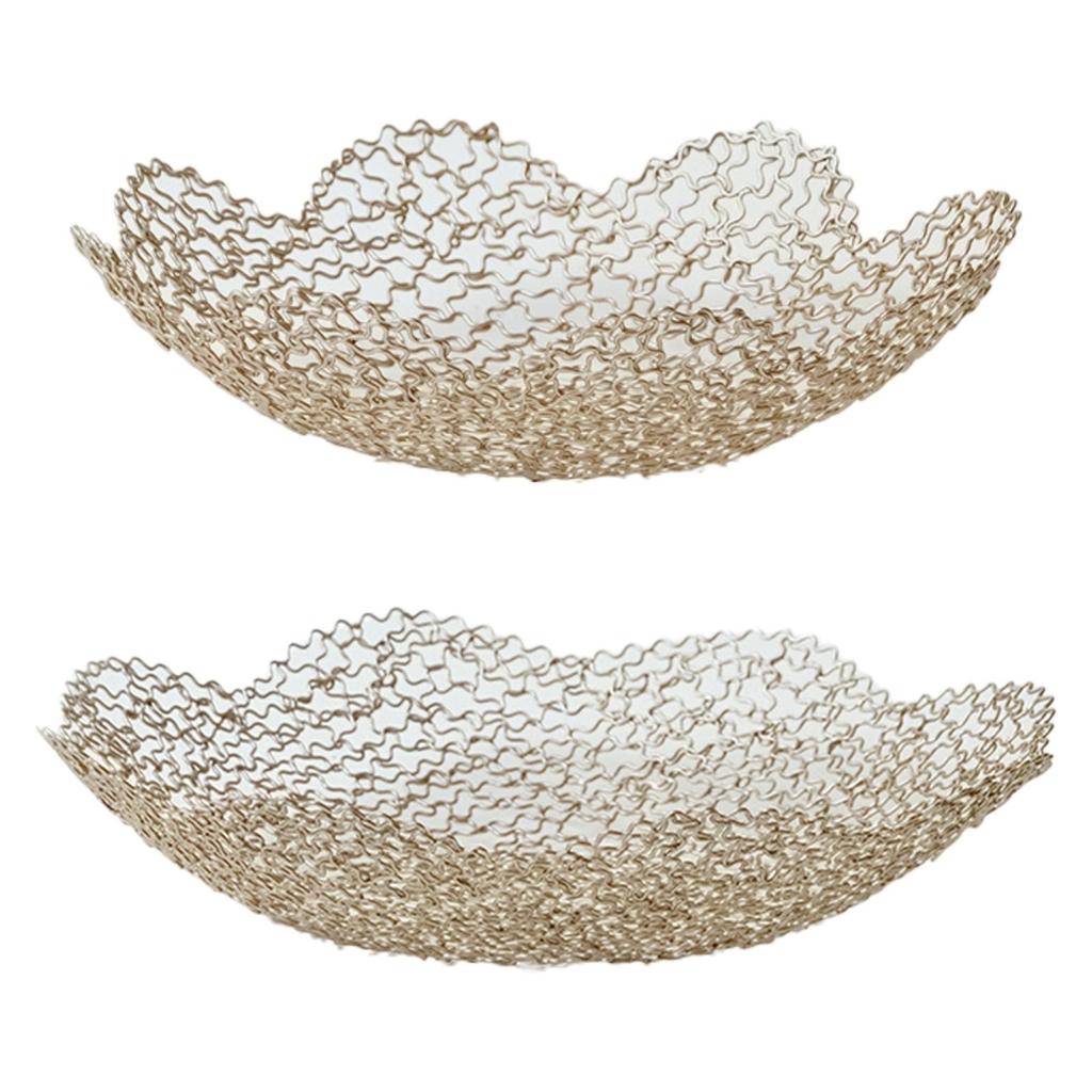 Wire Fruit Basket Fruit Bowl Tabletop Display Stand Cake Bread Plate Dessert Plate for Household Kitchen Home Dining Room