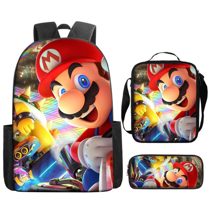 Super Elementary School Bag Cartoon Anime Backpack Mario Backpack Super Satchel