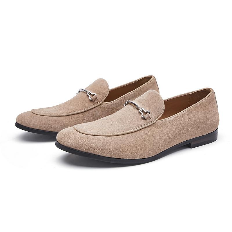 Britischer Sommer-Suede-Leder-Loafer: Mattierte, Atmungsaktive Slipper für Geschäft & Freizeit
