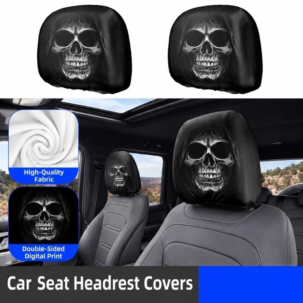 2pcs Universal Car Headrest Cover Elastic Car Seat Covers New Seat Protector  For Sedan Truck SUV