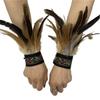 Ethnic Wrist Cuffs Vintage Women Men Cosplay Costume Accessory Feather Wristband Feather Wristband Vintage Bracelet