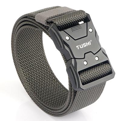 Men's Casual Nylon Waistband Tactical Quick Release Release Buckle Outdoor Training Pant Belt Tooling