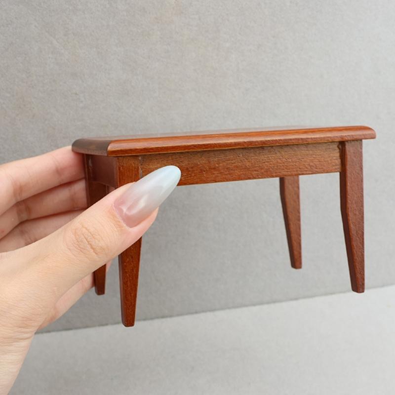 3PCS 1:12 Scale Miniature Kitchen Furniture Set Realistic Wooden Dollhouses Accessories For Dining Room Decors