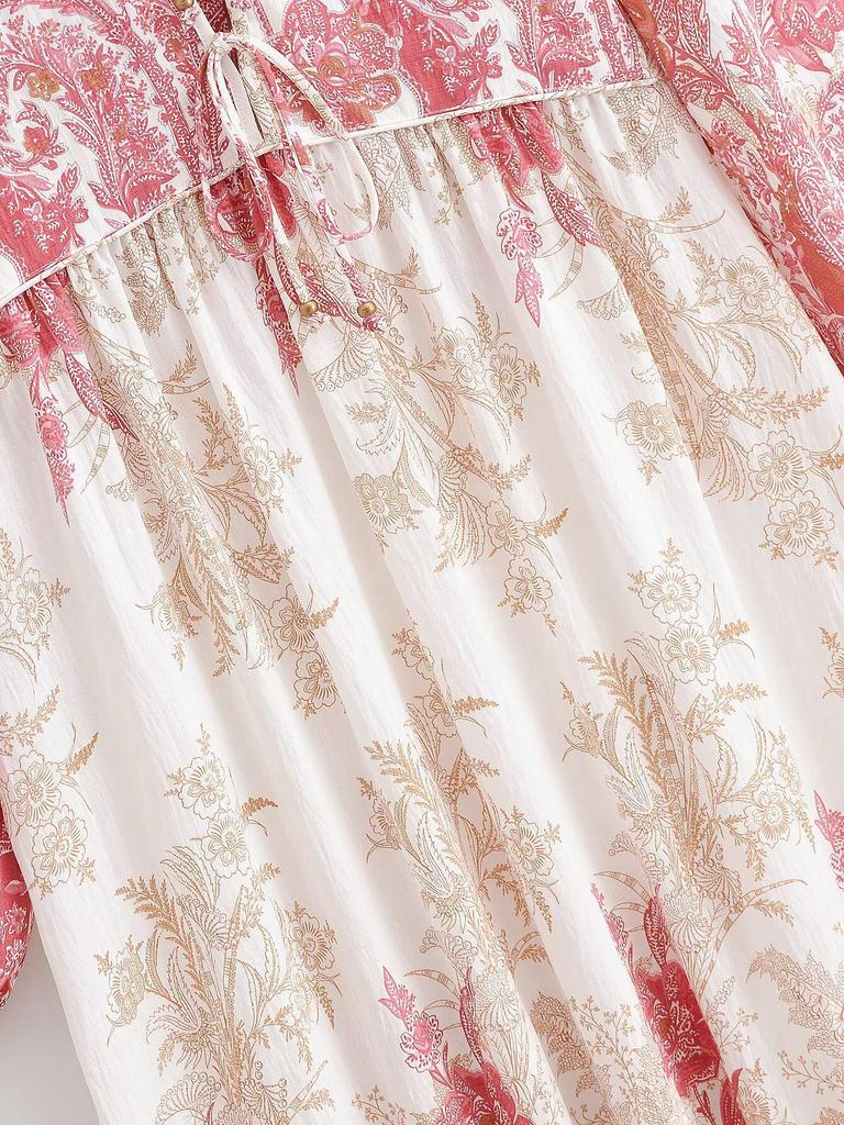 2026 Spring Bohemian Long Sleeve Casual Slimming Dress