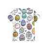 Moda Dziecięca Casualowy T-shirt z Krótkim Rękawem i Nadrukiem Wielkanocnym z Okrągłym Dekoltem
