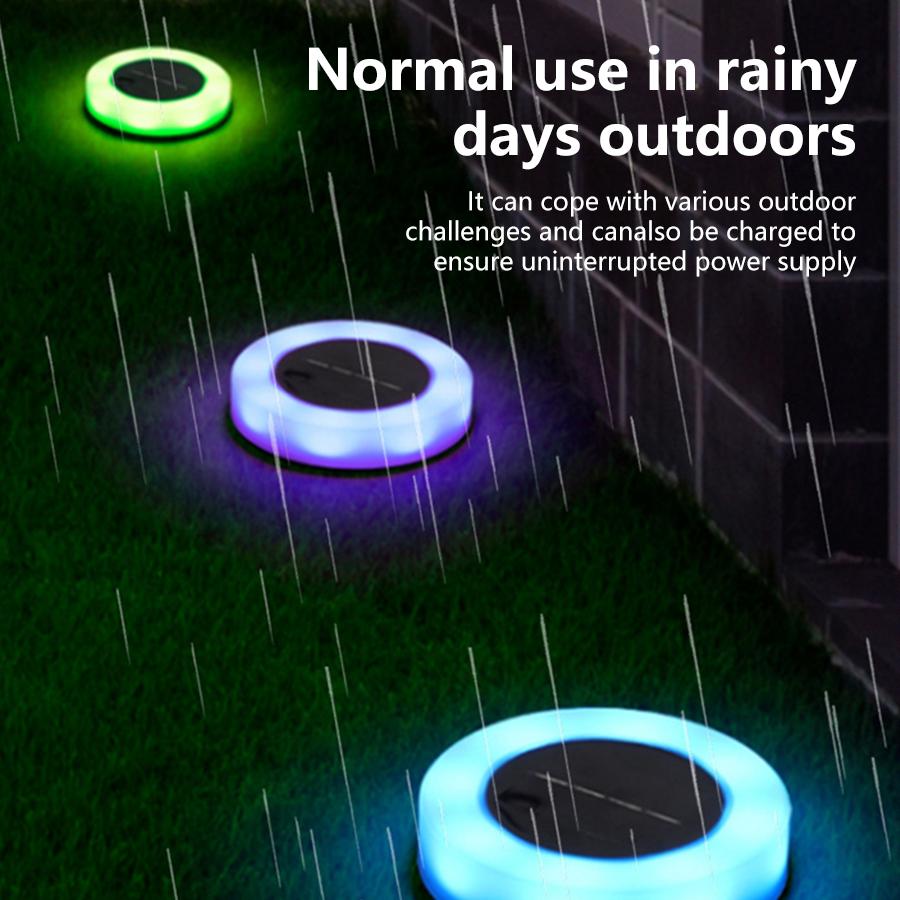 4PCS Solar Fog Geographic Lights Outdoor Lawn Lights Waterproof Lawn Lights Landscape Decorative Garden Stairs Lights