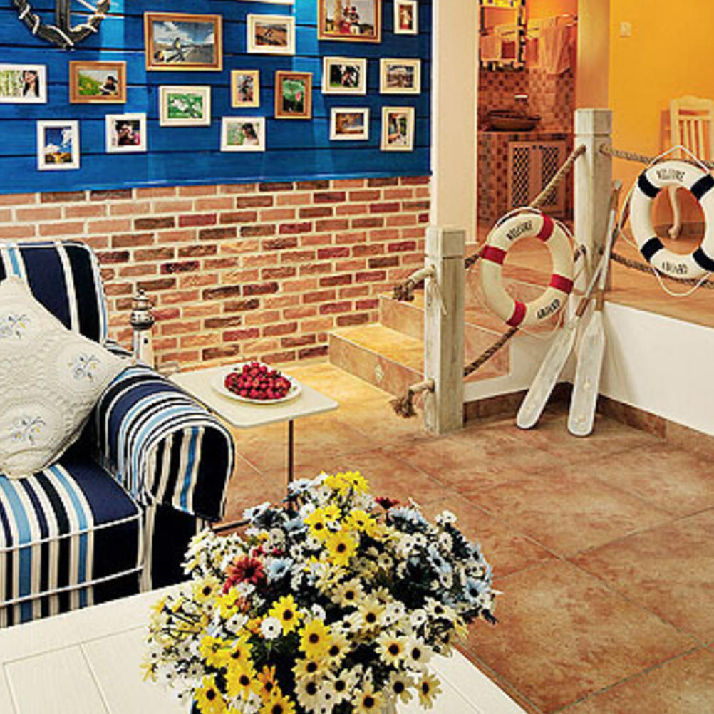 Creative Mediterranean Style Lifebuoy Home Wall Hanging Foam Cotton Lifebuoy Decoration