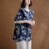 Large Size Loose Summer Women's Shirt T-shirt Literary and Fashionable Doll Shirt Top Fashion