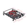 Medium Size Roof Rack with Light Square Luggage Carrier for 1 To 10 RC Crawler Car SCX10 Accessory with Four White Light