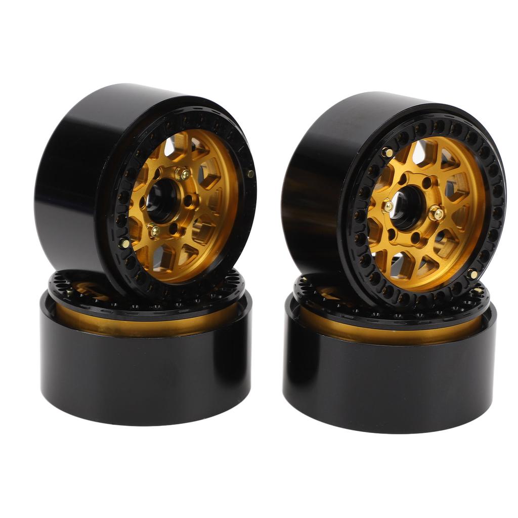 4PCS 1.9 Inch RC Wheel Hubs Aluminum Alloy Beadlock Wheel Rims Replacement for 110 Scale Car