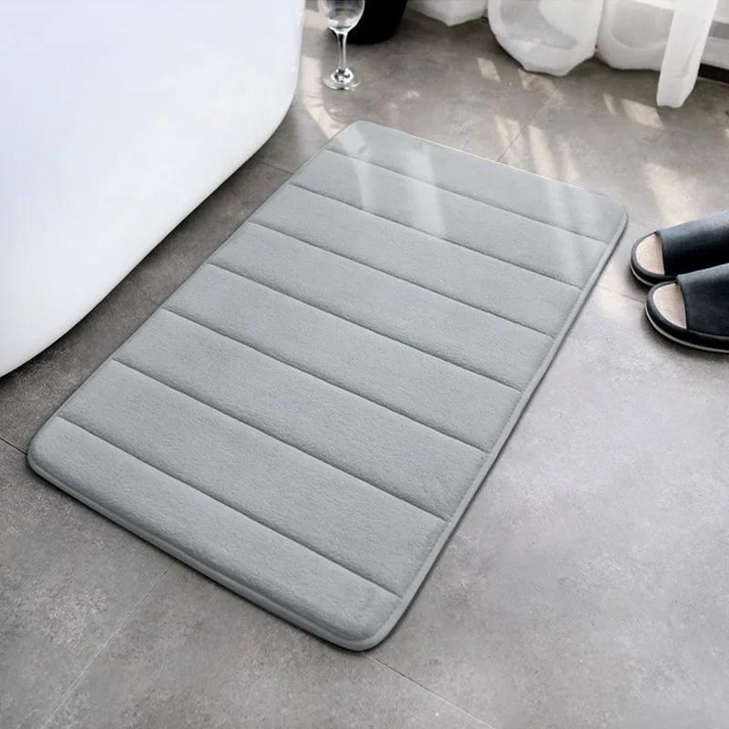 40x60cm Non-slip Mat Carpets Cobblestone Embossed Bathroom Bath Wash Basin Bathtub Side Floor Rug Shower Room Doormat MemoryFoam