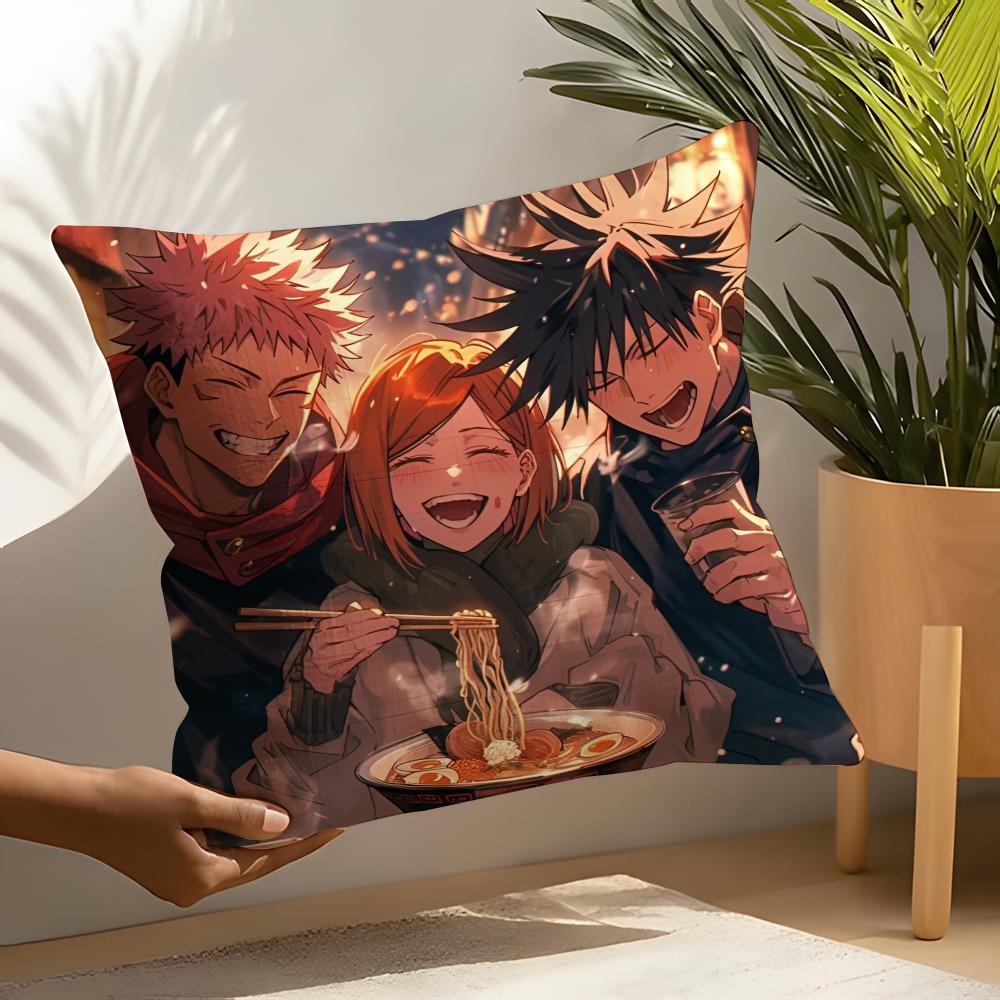 Jujutsu Kaisen Pillow Case Linen Cushion Covers For Decorative Sofa Home Pillows Case Car Chair Pillows Cases