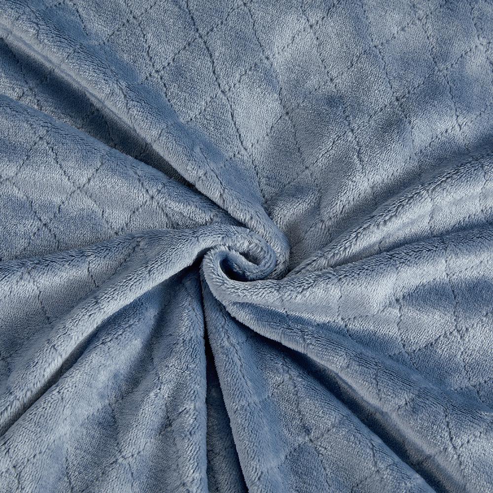 Luxury Diamond Pattern Thick Coral Fleece Blanket