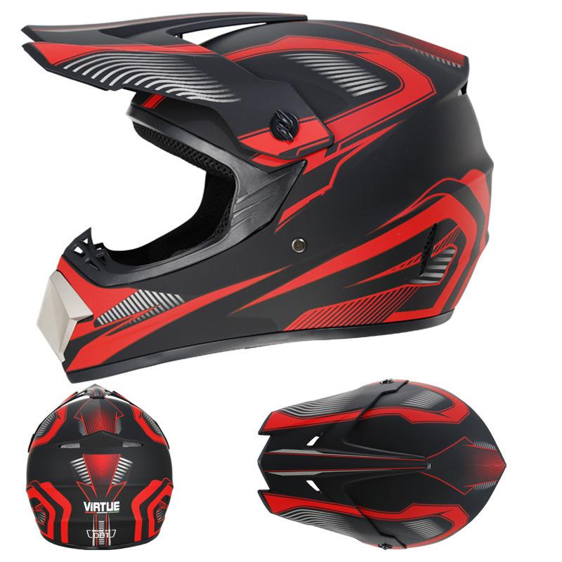 [Free Three-piece Set] Kart Off-road Helmet Electric Motorcycle Helmet Full Helmet for Mountain Downhill Competition