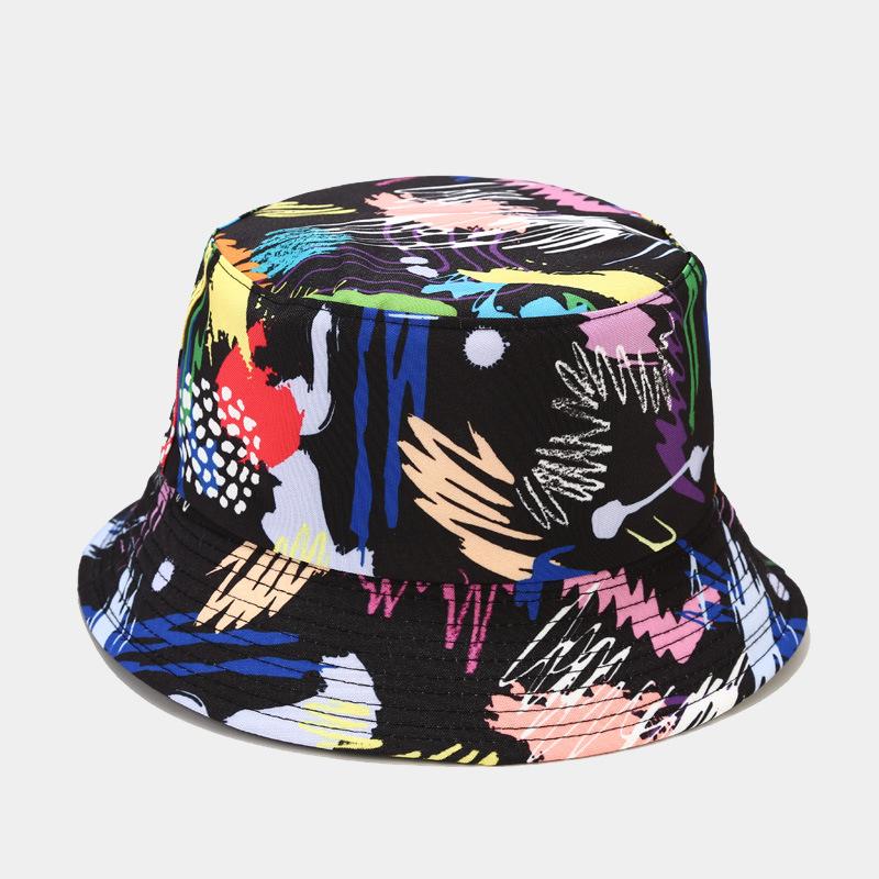fashion plant printing pattern fisherman hat spring and summer outdoor sun protection fisherman cap unises fishing caps