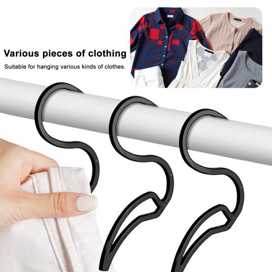 5/10Pcs Hoodie Hanger S-Shaped Hooks Strong Load-bearing High Durability Multipurpose Sweatshirt Clothes Hanger Organizer
