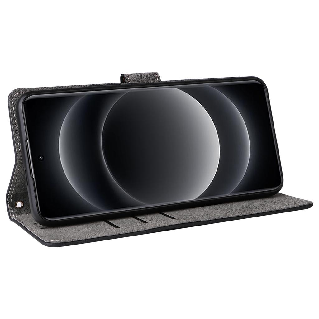 For Xiaomi 14 Ultra Phone Case with Hand Strap PU Leather RFID Blocking Wallet Cover