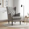 Armchair Light Grey Velvet