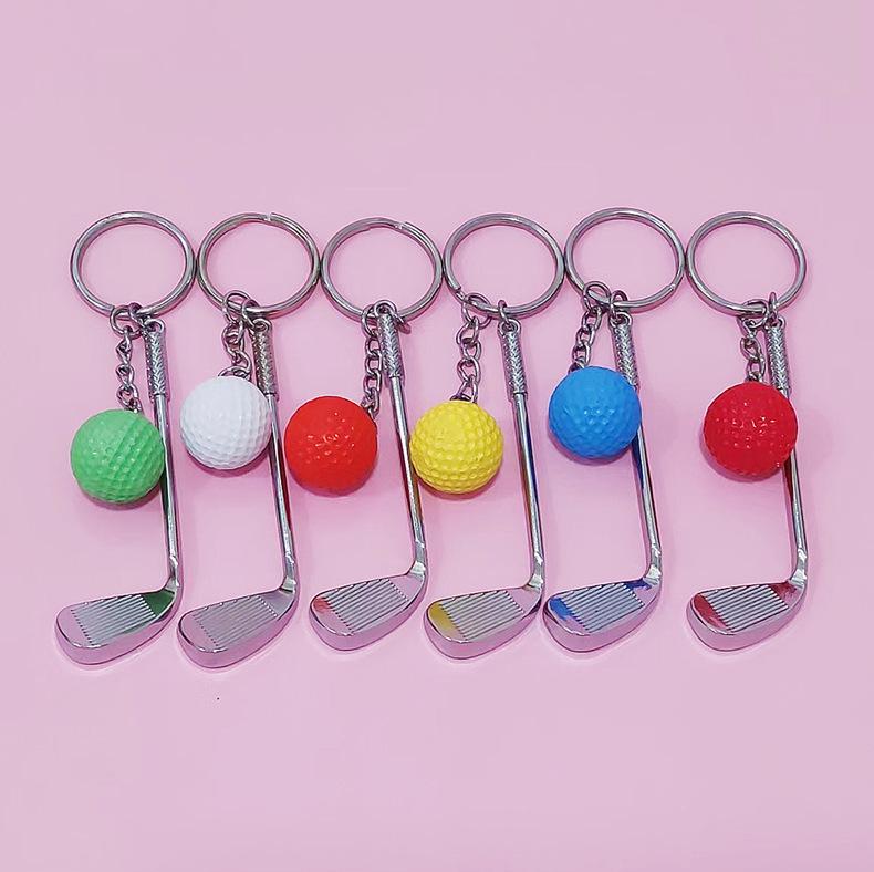 German Metal Golf Ball Keychain Pendant - European & American Style Creative Gift