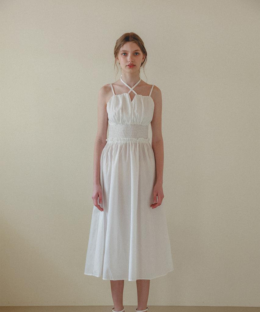 Hypernet Halterneck Fairy Dress_White